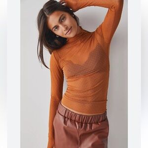 Free People Intimatley On The Dot Layering Long-Sleeve Tee